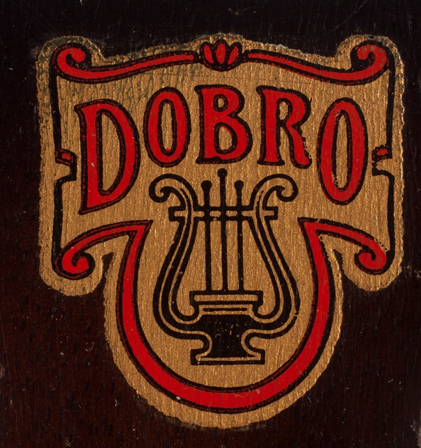Very early Prewar Dobro Logo with gold border